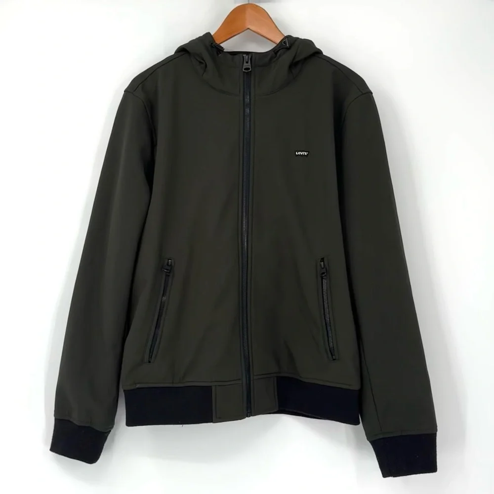 LEVIS Hooded Softshell Full Zip Bomber Jacket - Picture 5 of 15